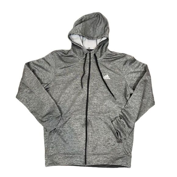 Adidas Climawarm Men's Tech Fleece Full Zip Hoodie Gray Size Medium - Picture 2 of 12